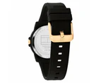 Tommy Hilfiger Silicone Black Dial Women's Watch - 1782688