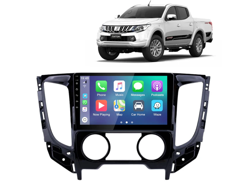 Daiko X Multimedia Unit Wireless Carplay Android Auto GPS For Mitsubishi Triton 2015-2020 Manual AC