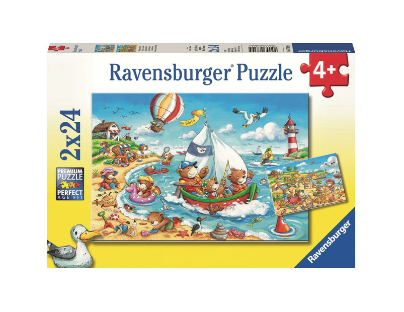 Ravensburger - Seaside Holiday Jigsaw Puzzle 2X24 Pieces