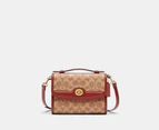 Coach Kip Coated Canvas Turn-Lock Crossbody Bag - Tan/Rust