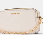 Michael Kors Jet Set Small Double-Zip Camera Crossbody Bag - Cream