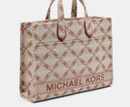 Michael Kors Gigi Large Empire Logo Grab Tote Bag - Natural/Luggage