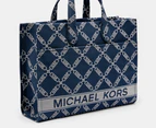 Michael Kors Gigi Large Empire Logo Grab Tote Bag - Navy/Multi