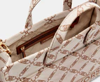 Michael Kors Gigi Large Empire Logo Grab Tote Bag - Natural/Luggage