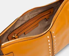 Michael Kors Astor Large Studded Leather Shoulder Bag - Golden Rod