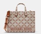 Michael Kors Gigi Large Empire Logo Grab Tote Bag - Natural/Luggage