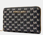 Michael Kors Jet Set Small Zip Around Card Case - Brown/Black