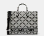 Michael Kors Gigi Large Empire Logo Grab Tote Bag - Natural/Black
