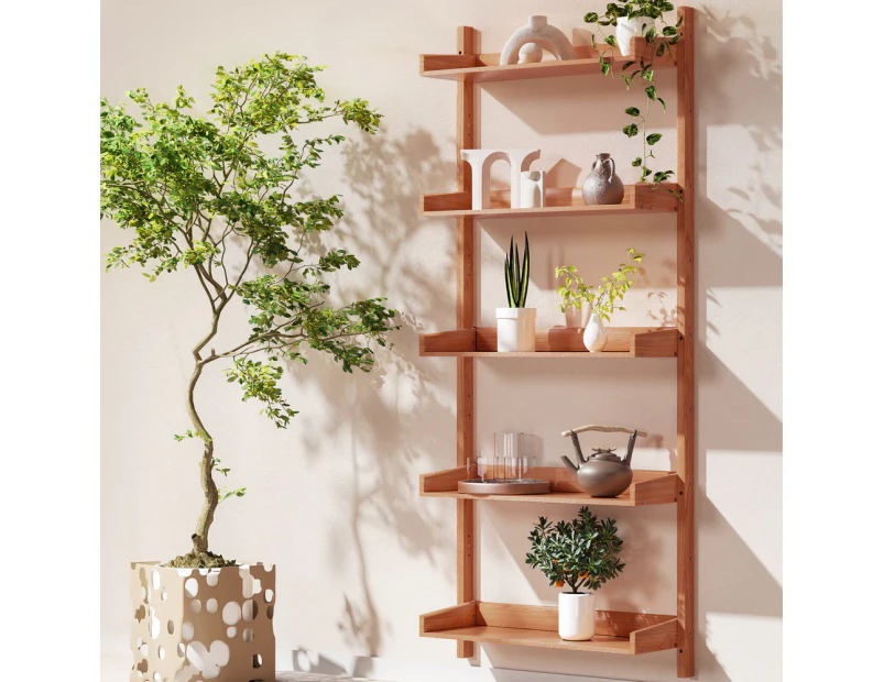 Artiss Bookshelf Floating Shelf  CAPIZ Oak