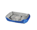 i.Pet Pet Bed Dog Cat Calming Soft Mat Sleeping Comfy Plush Cave Washable Blue
