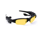 Vibe Geeks Outdoor Polarized Light Sunglasses and Wireless Bluetooth Headset Portable - Yellow