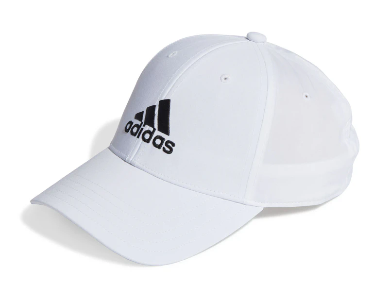 Adidas Embroidered Logo Lightweight Baseball Cap - White/Black