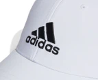 Adidas Embroidered Logo Lightweight Baseball Cap - White/Black