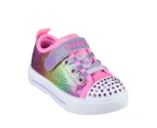 Skechers Toddler Girls' Twinkle Sparks Sequin Flash Light-Up Sneakers - Pink/Multi
