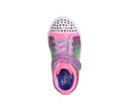 Skechers Toddler Girls' Twinkle Sparks Sequin Flash Light-Up Sneakers - Pink/Multi