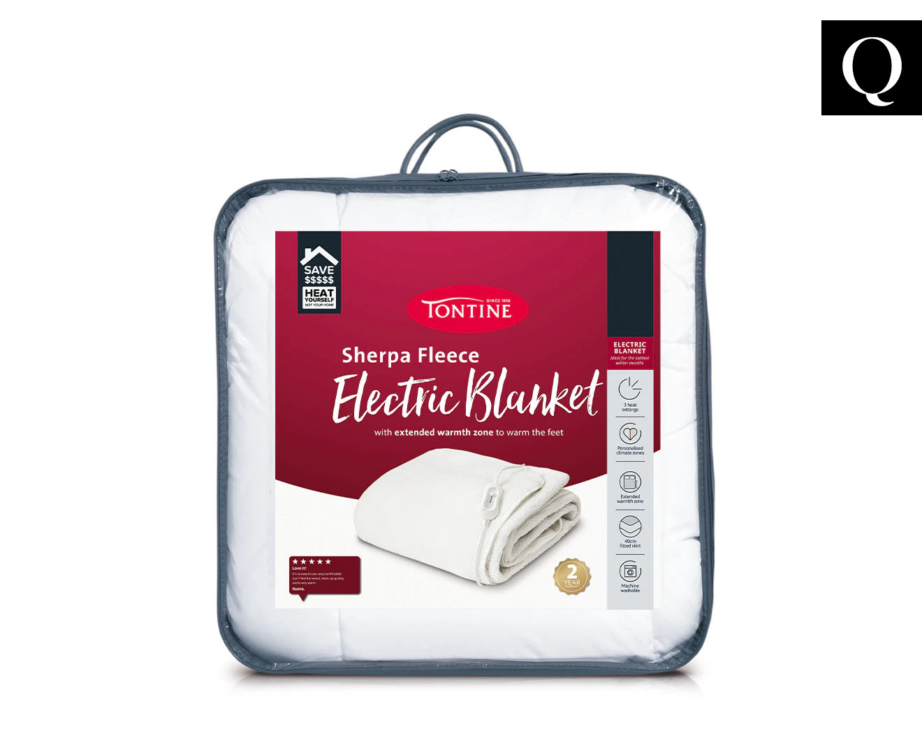 Tontine Sherpa Electric Blanket - Queen Bed