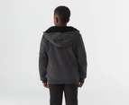 Calvin Klein Jeans Youth Boys' Sherpa Zip Hoodie - Charcoal Heather