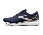 Brooks Men's Ghost 15 Wide Fit Running Shoes - Peacoat/Blue/Orange Pop