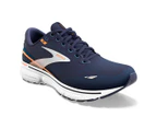 Brooks Men's Ghost 15 Wide Fit Running Shoes - Peacoat/Blue/Orange Pop