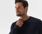 Polo Ralph Lauren Men's Embroidered Logo Long Sleeve Sweater - Navy Heather