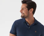 Polo Ralph Lauren Men's Classics Short Sleeve Custom Slim Fit Polo Shirt - Navy Heather