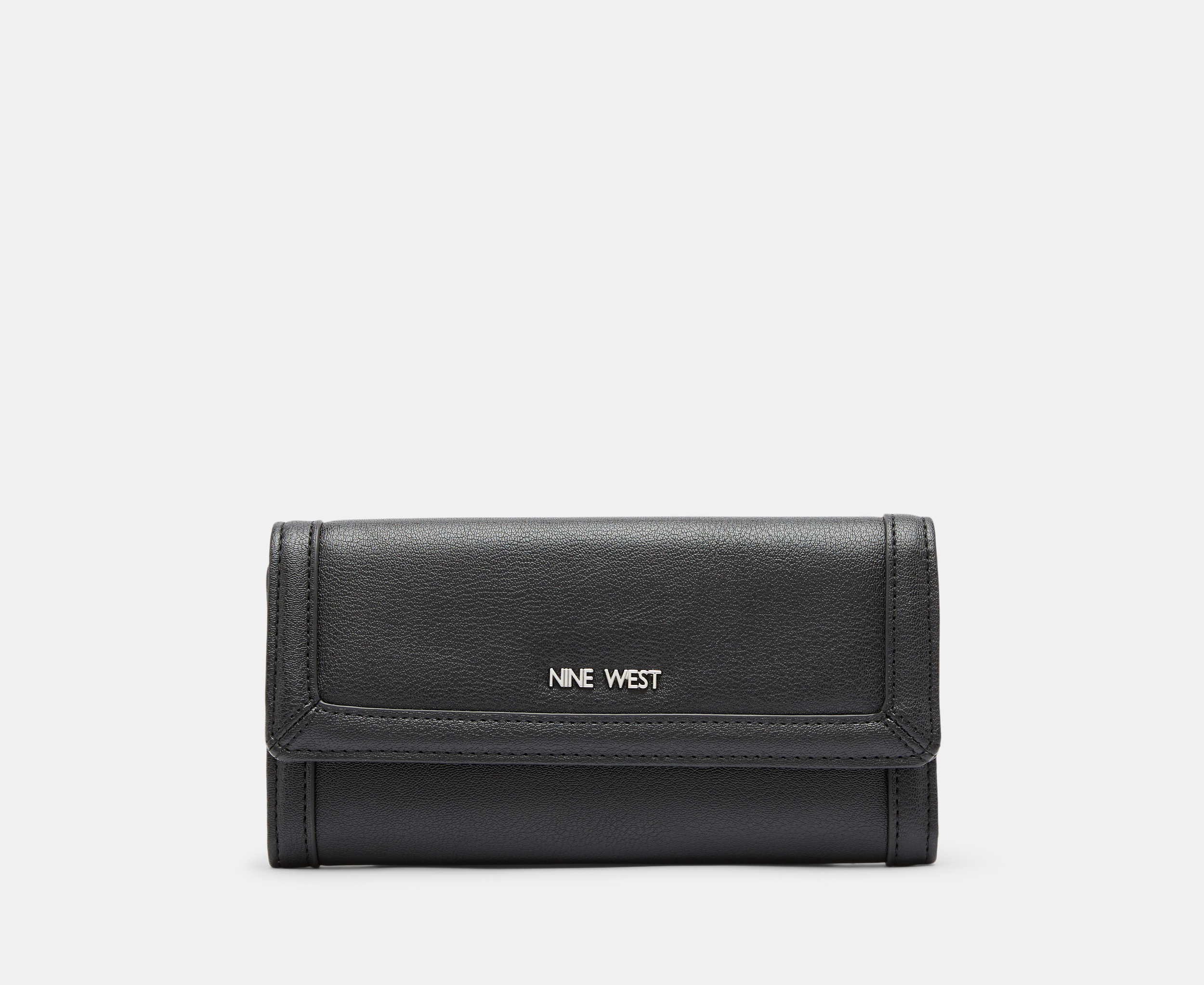 Nine West Zuri Check Sec Wallet - Black | Catch.com.au