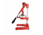 Manual Hand Press Juicer Commercial Extractor Squeezer Orange Citrus Juicer Presser 304 Stainless Steel - Red