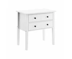 Sarantino Sven Bedside Table Night Stand - White