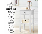 Sarantino Rue Bedside Table - White