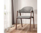 Artiss Dining Chairs Grey Linen Fabric Set Of 2 Nadi