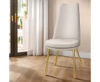 Artiss Dining Chairs High-back Beige Set of 2 Sunnie