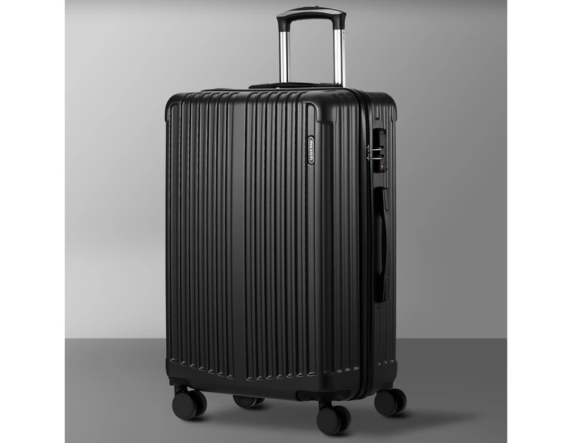 Mazam 28" Luggage Suitcase Trolley Set Travel TSA Lock Storage ABS Case Black - Black