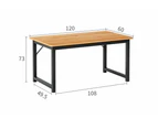 Oak 120cm Wooden Workstation Office Computer Desk Study Table Home