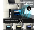 Artiss Bedside Table USB Charging with LED Adjustable Laptop Tray - TALA