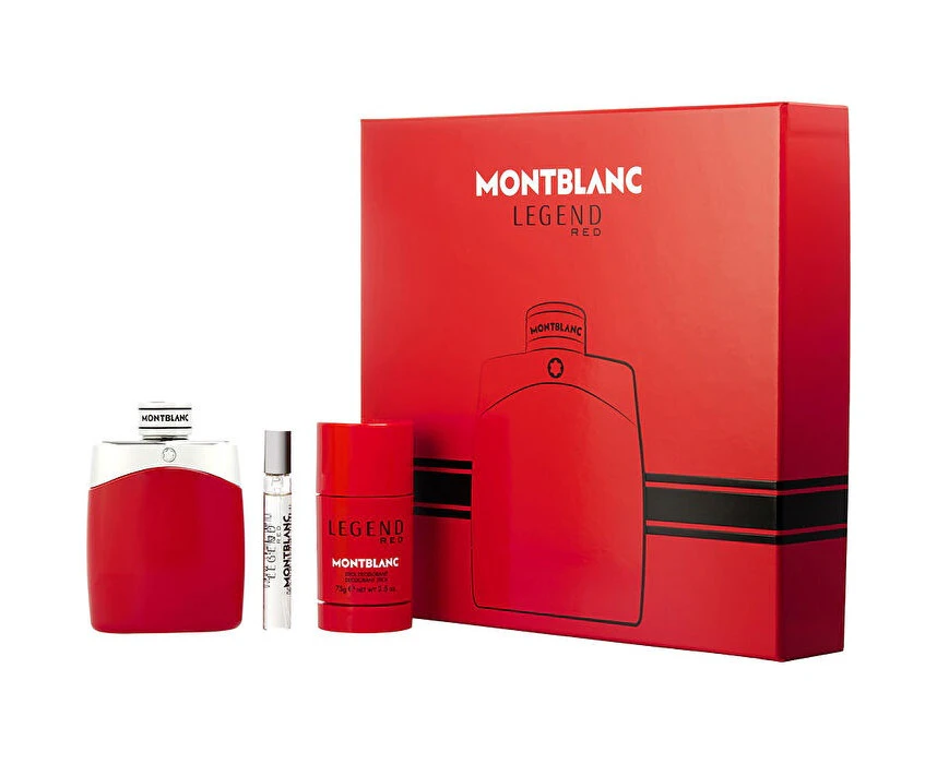 Montblanc Legend Red EDP Spray 100ml/3.3oz & Deodorant Stick 75ml/2.5oz & EDP Spray 7.5ml/0.25oz