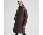 Kathmandu Winterburn Womens Down Puffer 600 Fill Longline Warm Winter Coat  Women's  Puffer Jacket - Brown Dark Quartz