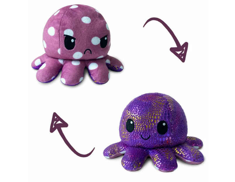 Reversible Plushie - Octopus Polka Dot/Shimmer