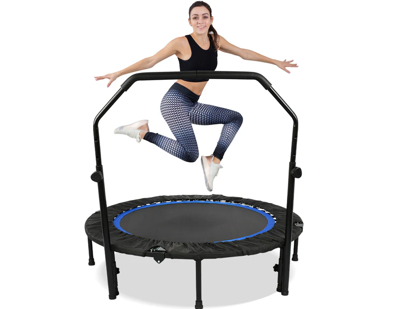 ADVWIN 48" Mini Trampoline Rebounder with Adjustable Foam Handle Suitable for Adult and Kids