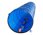 Winmax Kids Tunnel Pop Up Crawl Through Toy for Boys Girls Indoor Crawl Toy-Blue