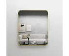 750x900mm Brushed Gold Metal Framed Mirror Wall Mount Rectangle Bathroom Mirror