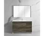 1200mm Bathroom Vanity Floor Vanity Dark Grey Freestanding Cabinet With Ceramic Top