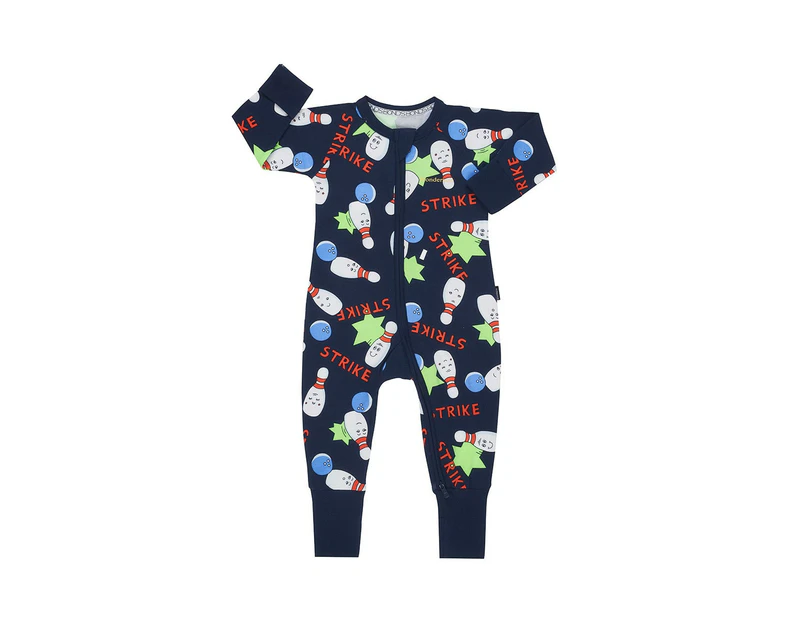 Unisex Baby & Toddler 3 x Bonds Zip Wondersuit Coverall - Bowling Hq5 Cotton - Bowling HQ5