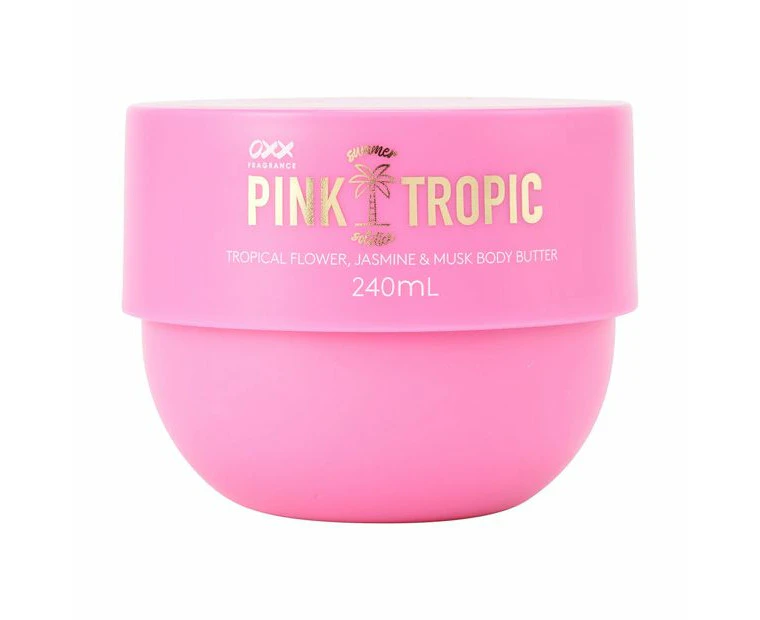 Pink Tropic Summer Solstice Body Butter, Tropical Flower, Jasmine & Musk - OXX Fragrance