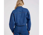 Mossimo Crop Denim Jacket - Blue