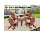 ALFORDSON Outdoor Chair Wooden Adirondack Patio Furniture Beach Garden Brown