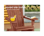 ALFORDSON Outdoor Chair Wooden Adirondack Patio Furniture Beach Garden Brown