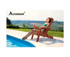 ALFORDSON Outdoor Chair Wooden Adirondack Patio Furniture Beach Garden Brown