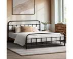 Oikiture Bed Frame Double Size Metal Frame