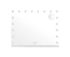 Oikiture 80x62cm Bluetooth Hollywood Makeup Mirrors with LED Light Vanity Mirror Standing Wall Mounted