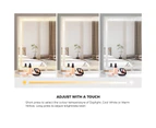 Oikiture Crystal LED Makeup Mirror 80x62cm Bluetooth Hollywood Vanity Mirrors Standing Wall Mounted